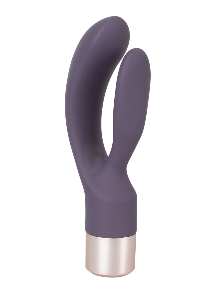 Elegant Series Vibrator mit Klitorisreizer Elegant Series Double Vibe in lila günstig kaufen 15 cm