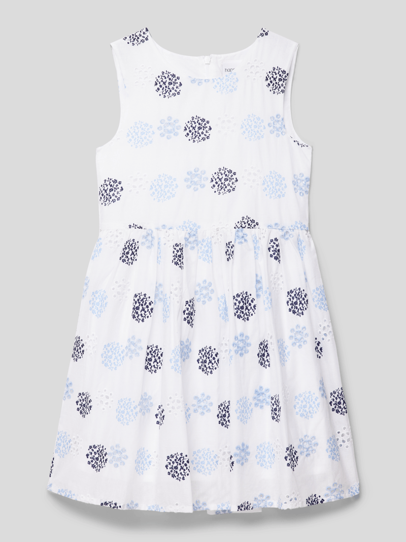 Minikleid mit floralem Muster in bleu