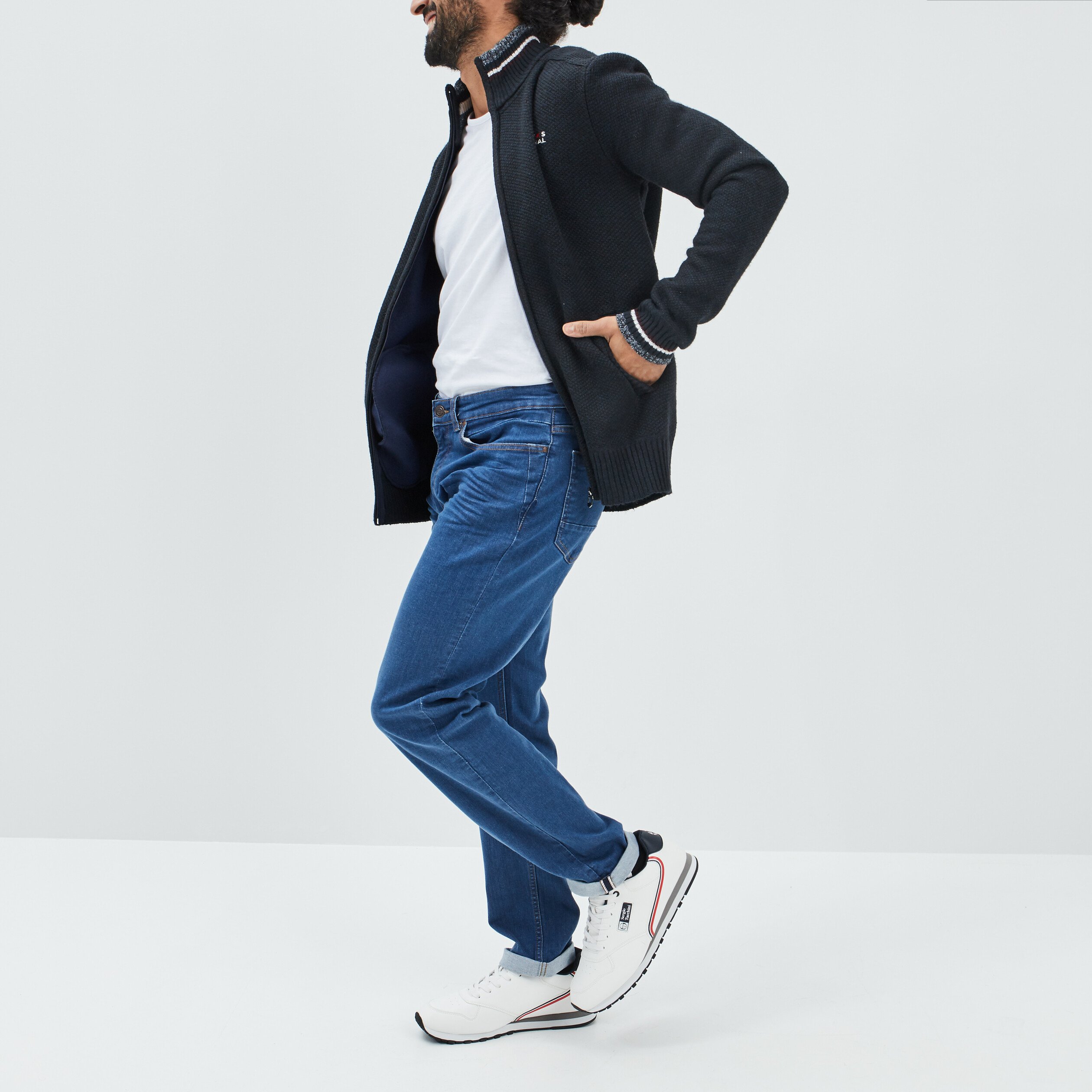 Gilet zippé Creeks bleu marine homme | La Halle