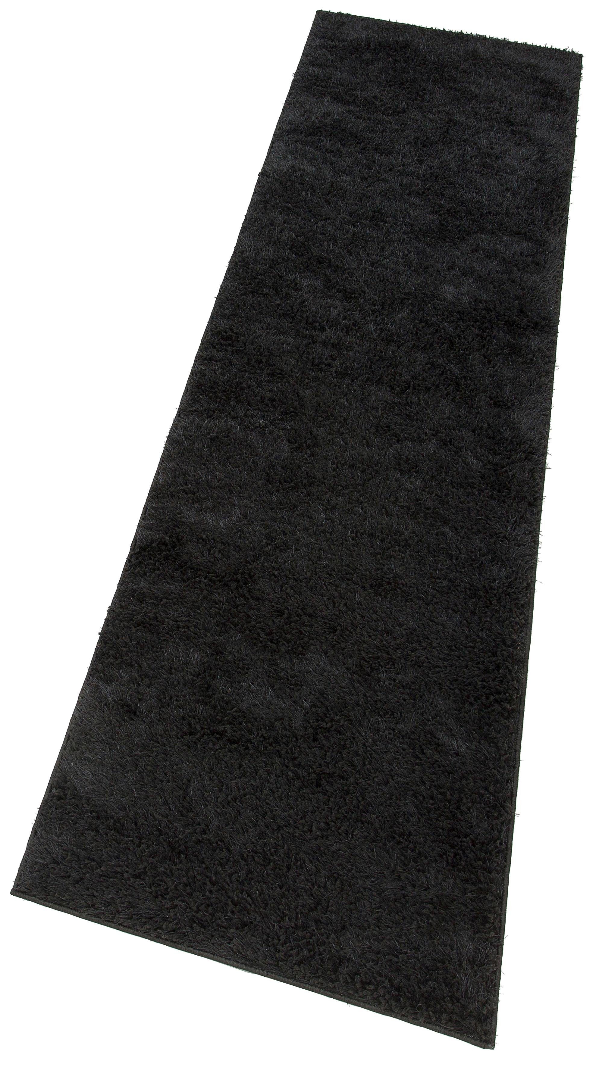 Hochflor-Läufer Mikro Soft Ideal, my home, rechteckig, Höhe: 30 mm, Läufer, Mikrofaser, extra flauschig, Teppichläufer, Brücke, gewebt