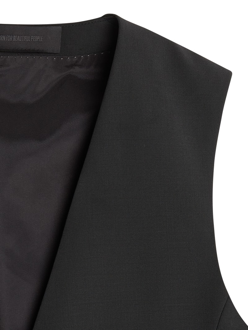 Weste mit Paspeltaschen Modell 'Malmo' in schwarz