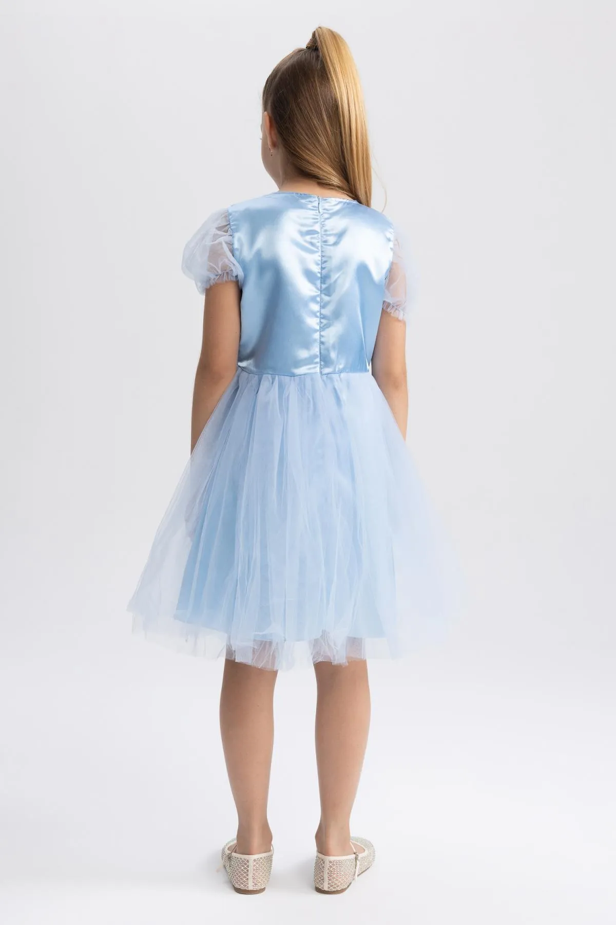 DeFacto  Mädchen Rundhals Kurzarm Tüllkleid Y7210a622sm