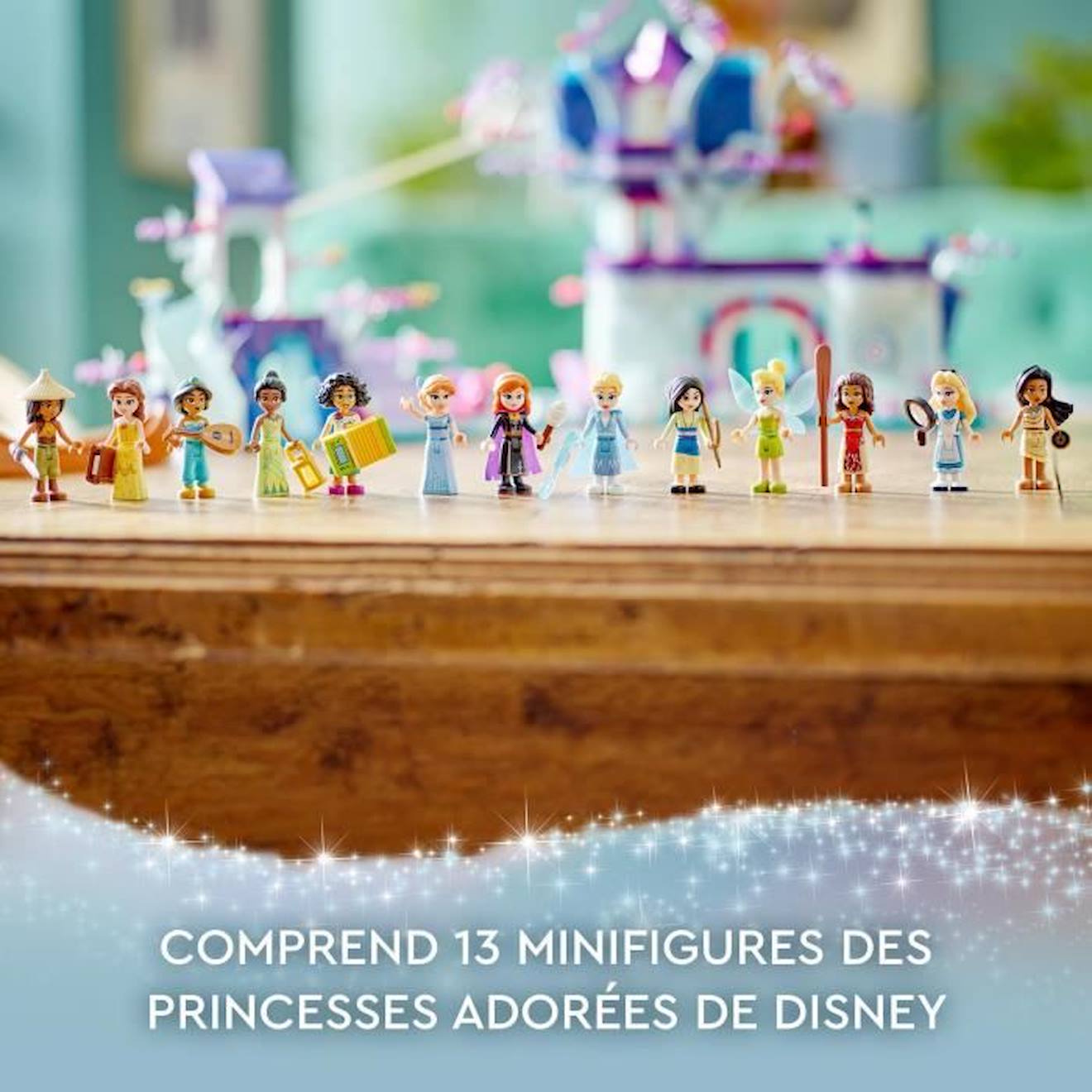 LEGO® DS 43215 La Cabane Enchantée dans l’Arbre, avec 13 Mini-Poupées dont Princesse Jasmine et Elsa bleu
