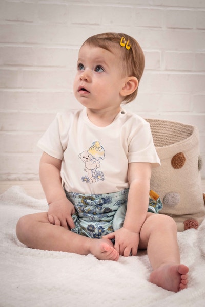 T-Shirt kurzarm, weiß für Mädchen