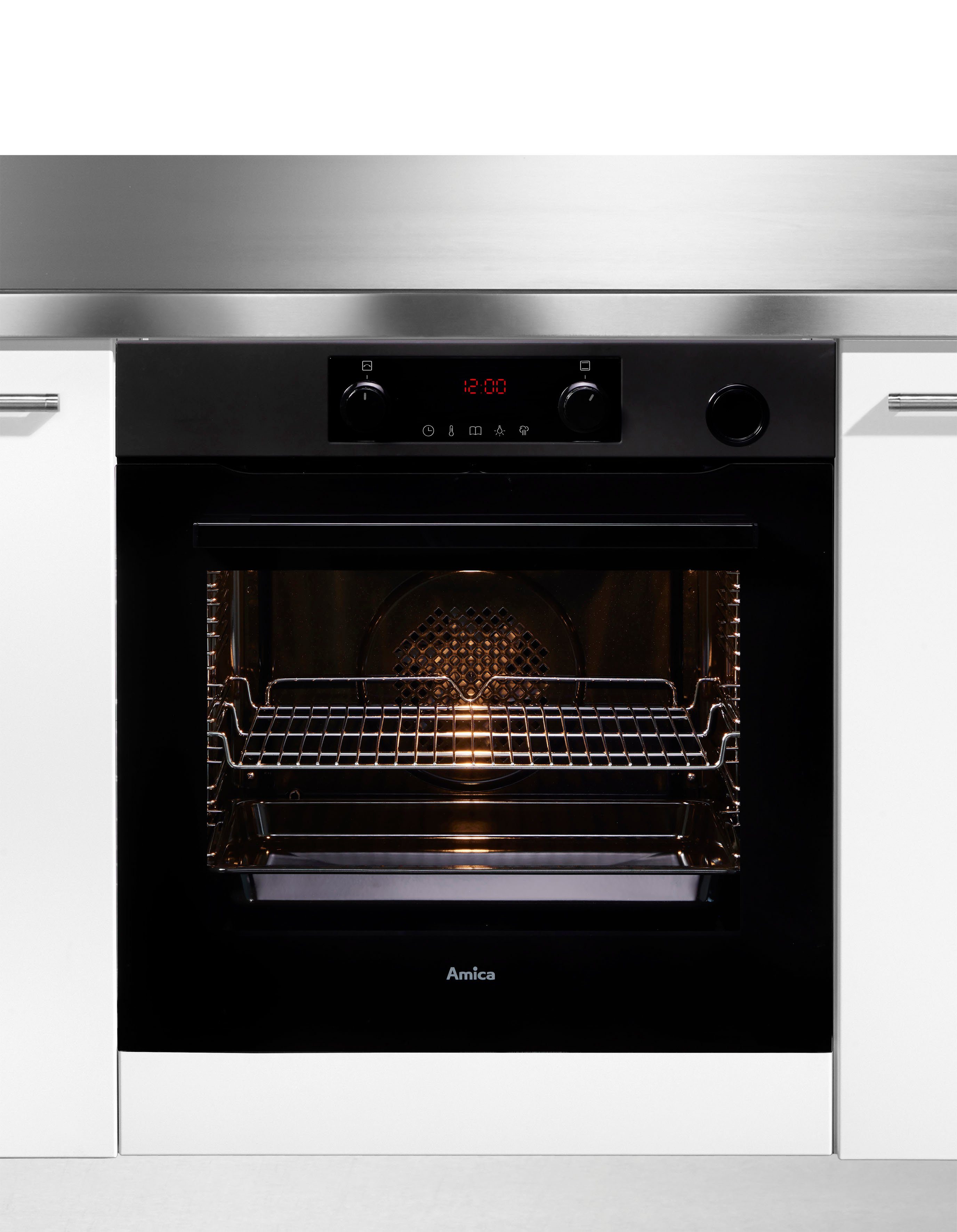 Amica Dampfbackofen EBSX 949 660 SM, mit Teleskopauszug nachrüstbar, Steam Clean