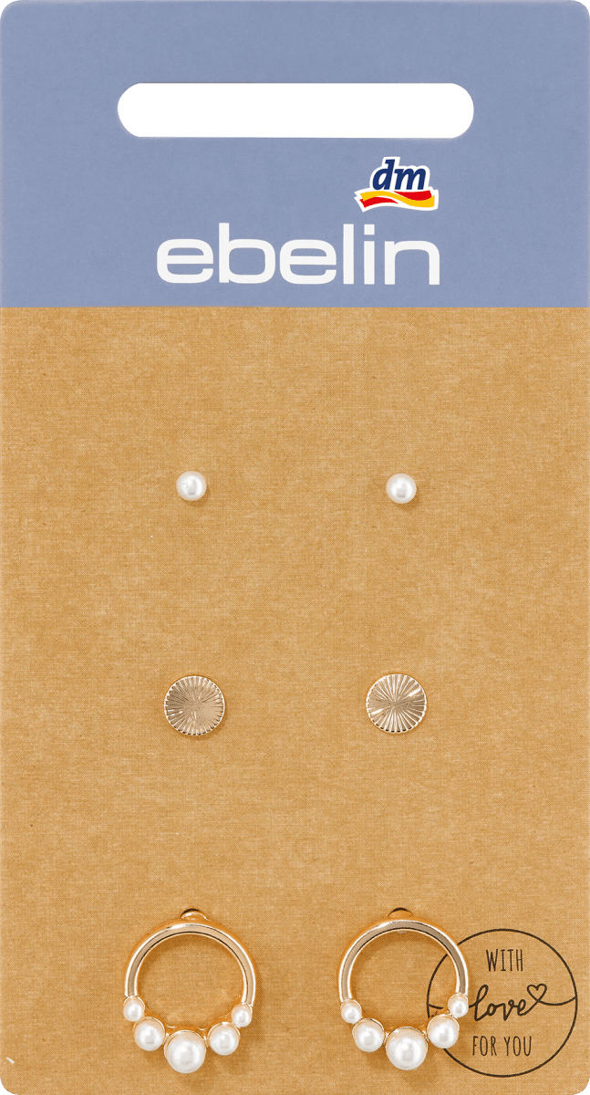 Ohrstecker mit Perlen Gold-Optik, 6 St