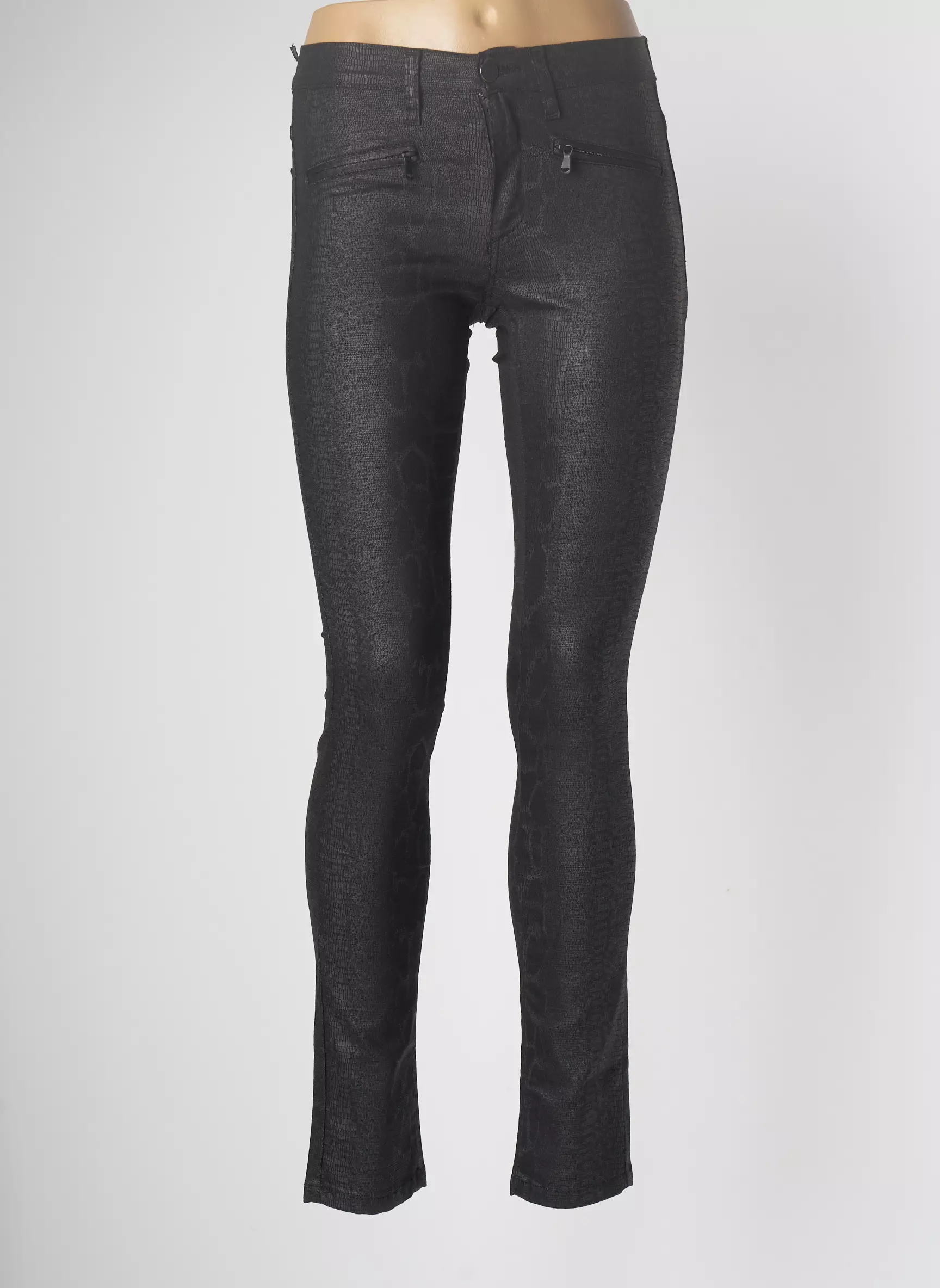 Desgaste Pantalons Slim Femme couleur noir