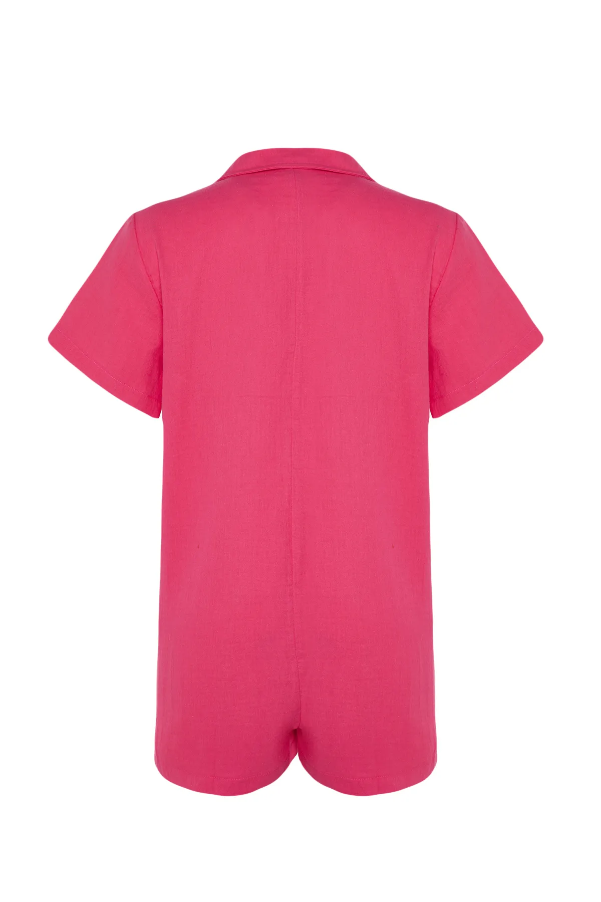 Trendyol Collection  Fuchsia Wide Fit Overall aus gewebtem Musselin aus 100 % Baumwolle TBESS23TU00001