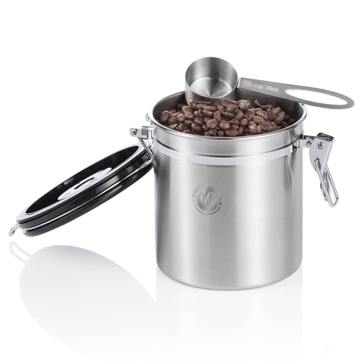 Coffee Fox Kaffeedose Vakuum Teedose Vorratsdose, Edelstahl, (Vakuumdose), Vorratsbehälter Luftdicht