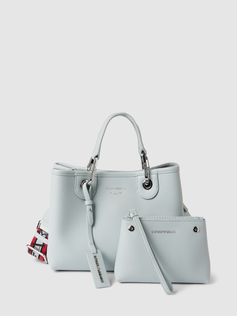 Shopper mit Label-Detail Modell 'ST.CERVO' in hellgrau