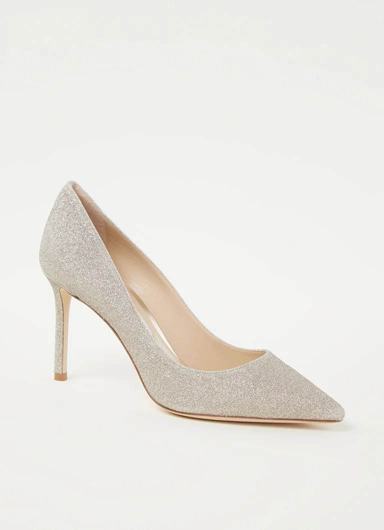 Jimmy Choo Romy augstpapēžu kurpes ar mirdzošām detaļām