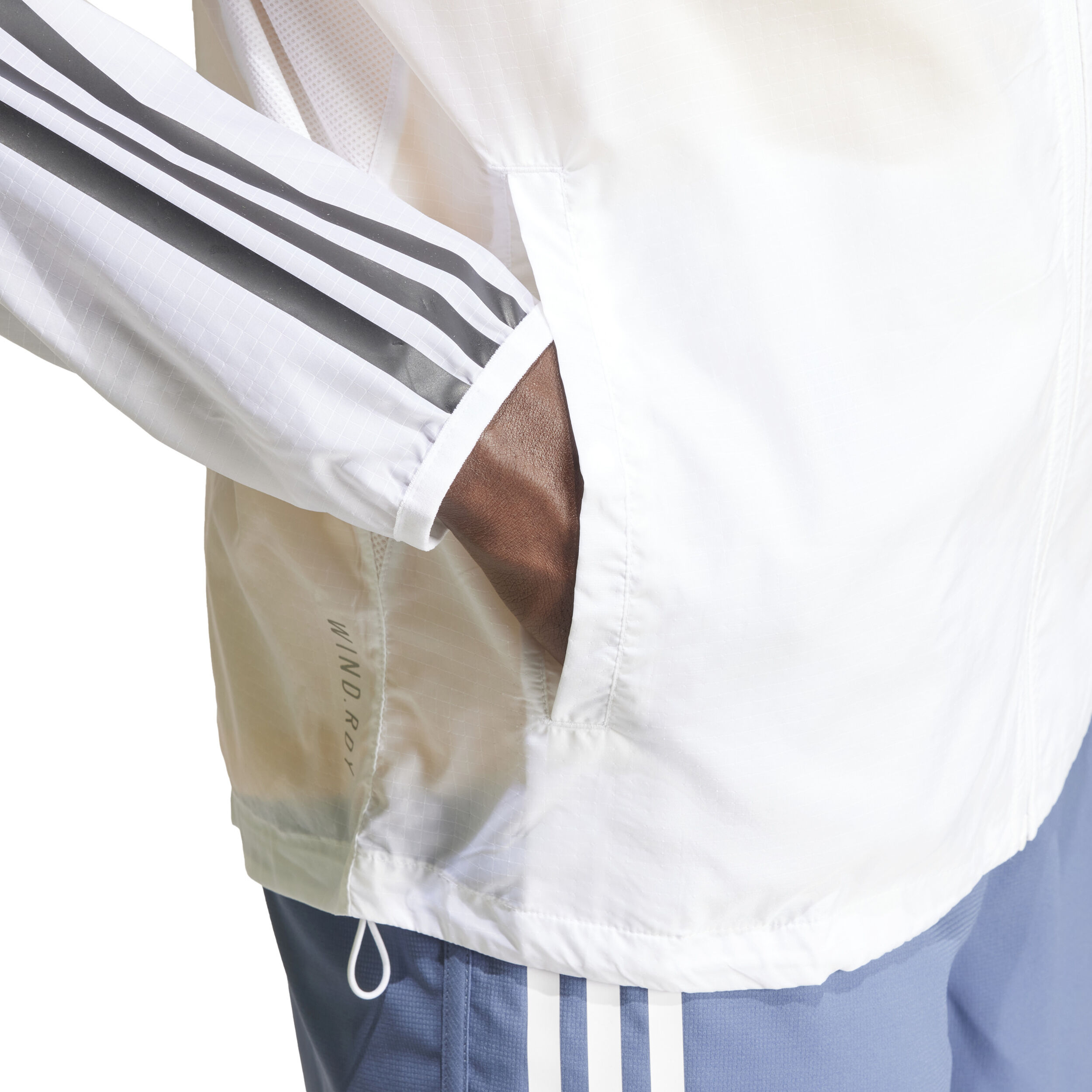 Own The Run E 3S Laufjacke Herren - Weiß, Transparent