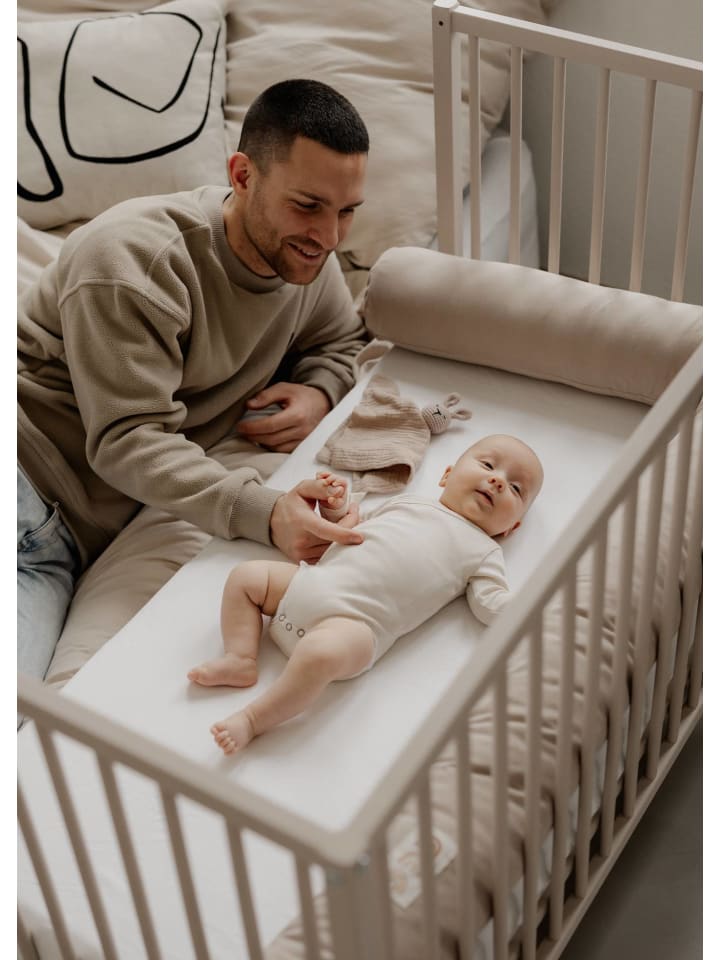 Sämann Beistellbett mit Rollen und Umbauseite - sahara dust - Dreamy 4 in 1 Bett günstig kaufen 60x120 cm