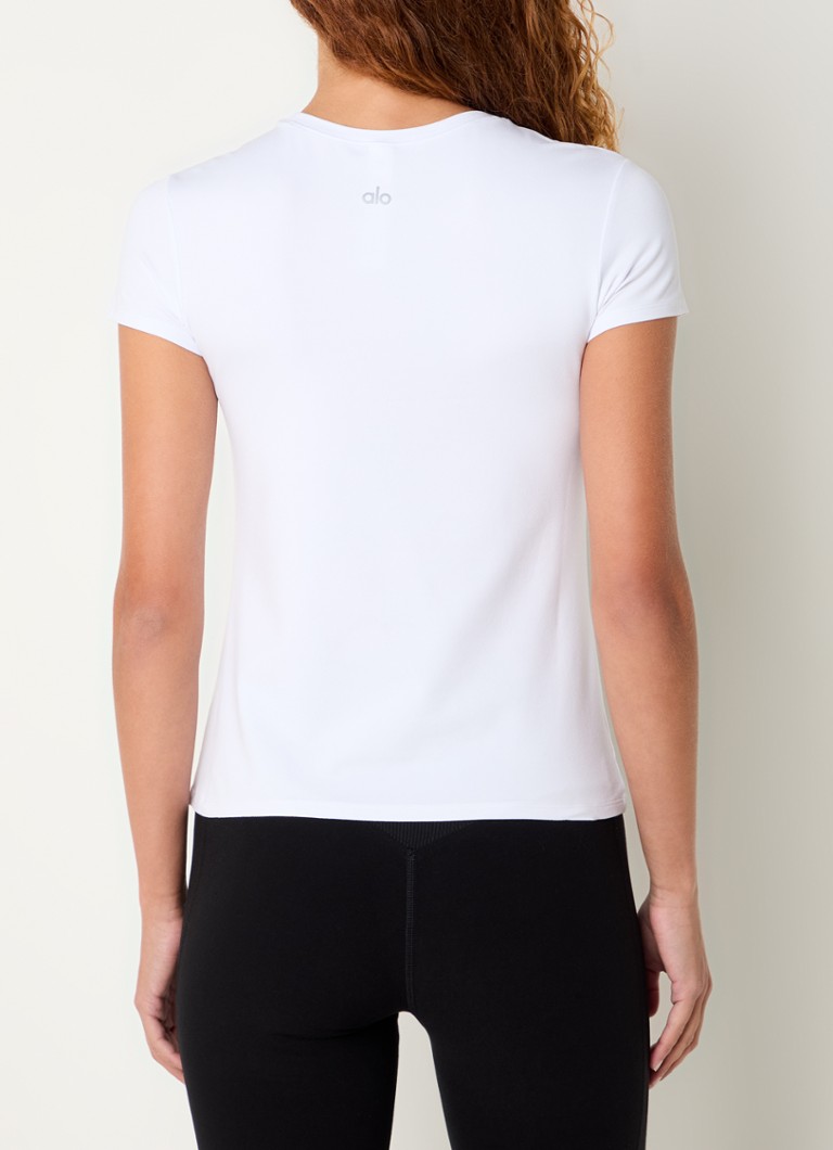Camiseta de treino Alo Yoga Finesse com logotipo