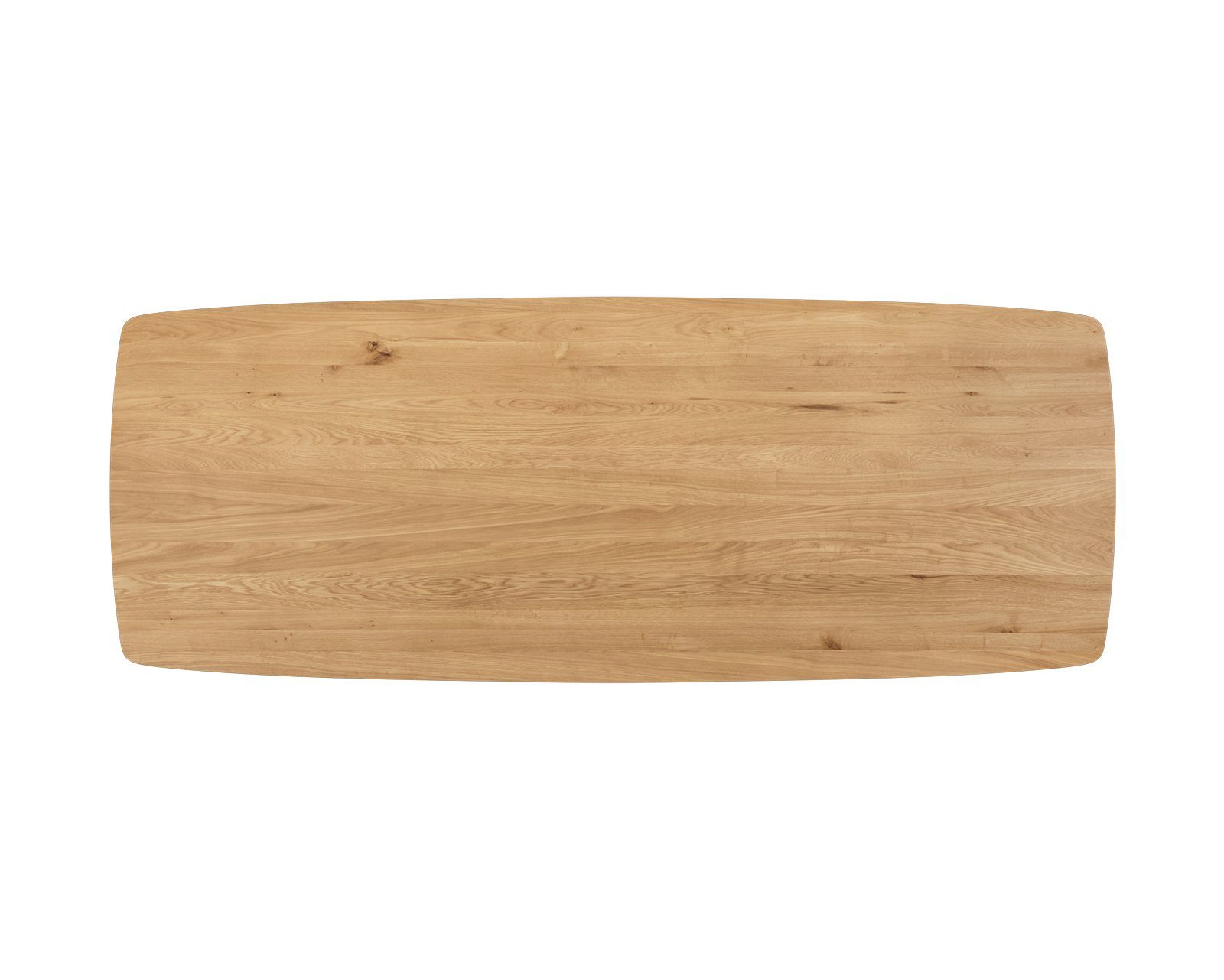 DELIFE Esstischplatte Edge, Boot Eiche Natur 260x100 cm Schweizer Kante