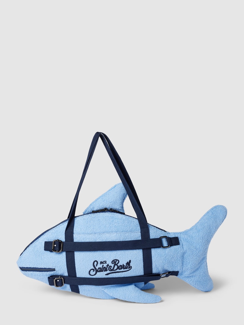 Rucksack aus Frottee mit Zier-Applikationen Modell 'TERRY' in blau