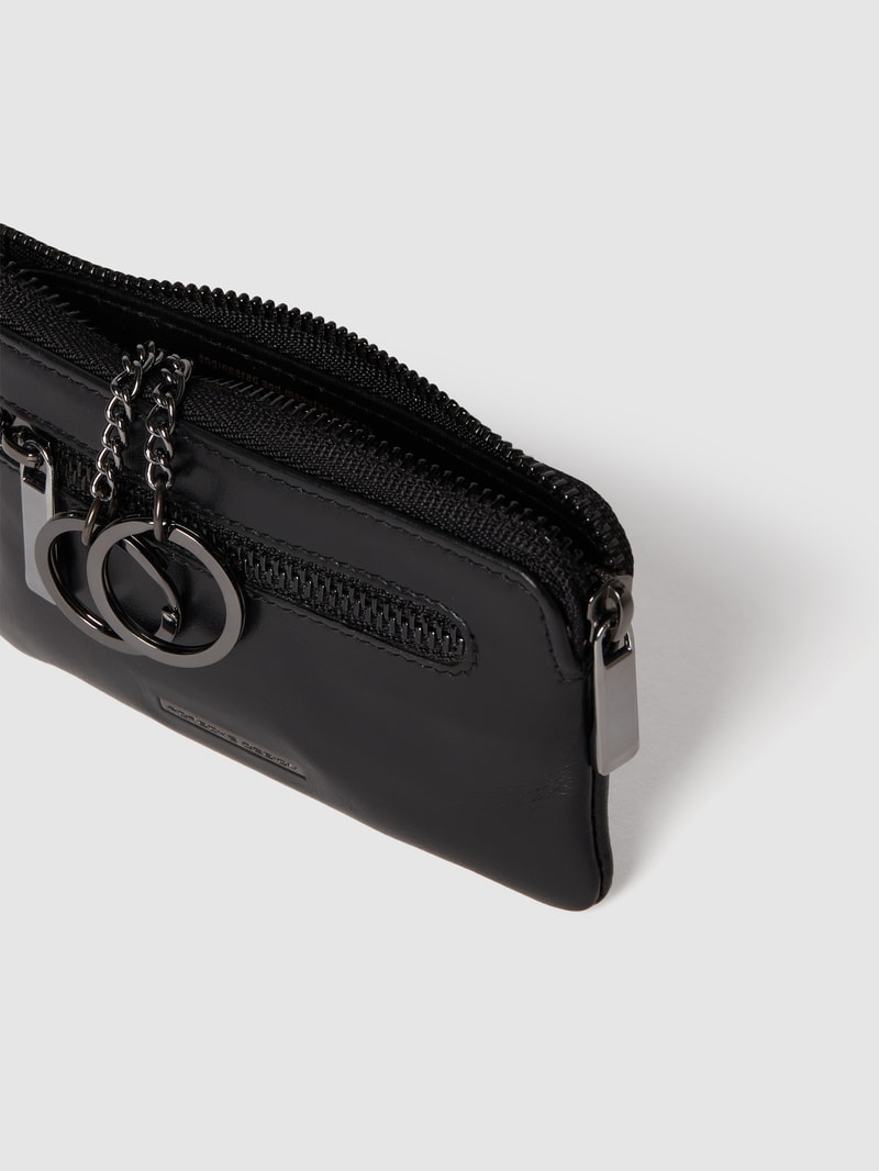 Portemonnaie aus Leder in schwarz