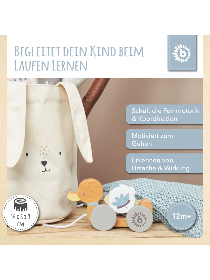 Bieco Spielwaren Nachziehente Holz - ab Geburt in Weiß günstig kaufen onesize