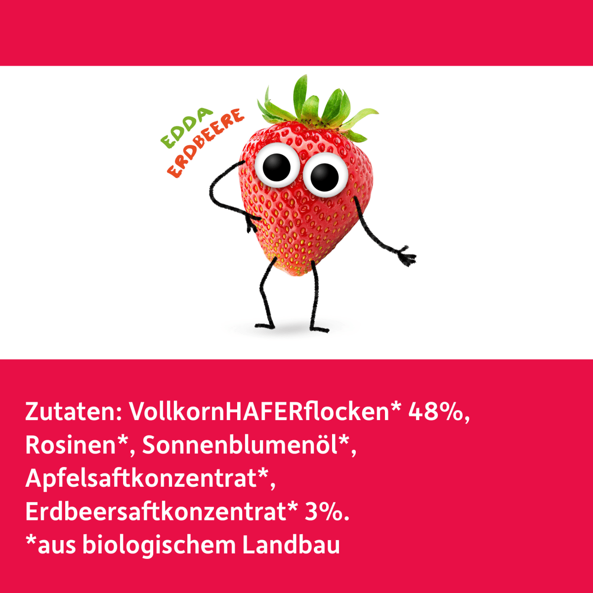 Fruchtriegel Hafer Erdbeere, ab 3 Jahren, (6x30 g), 180 g