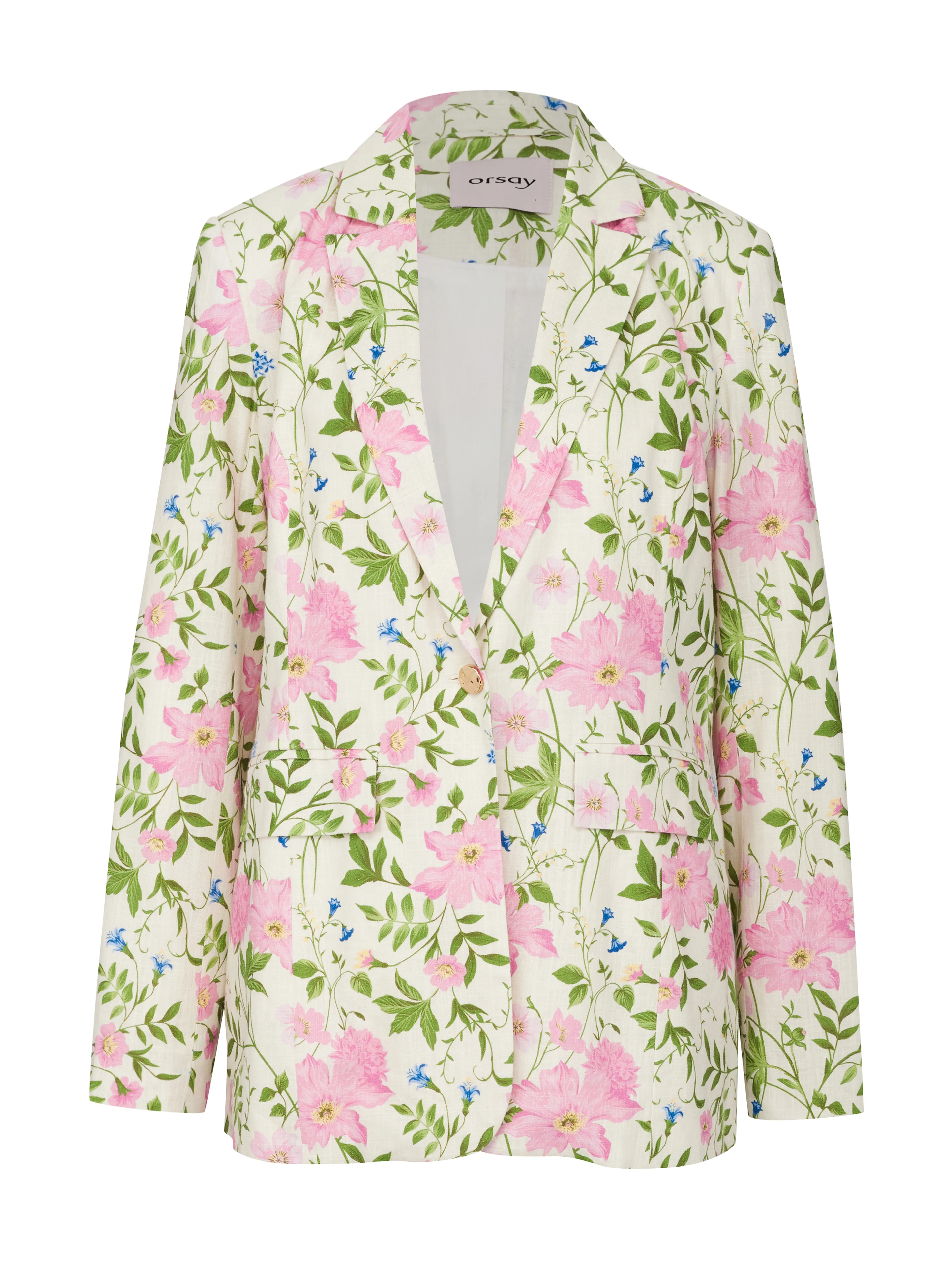 Cremefarbener Damenblumenjacke ORSAY