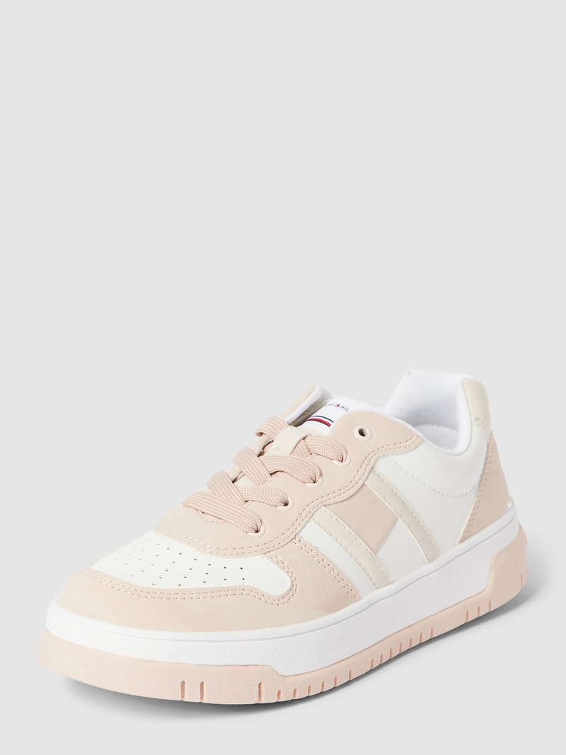 Sneaker mit Label-Detail Modell 'PAULENE' in rosa