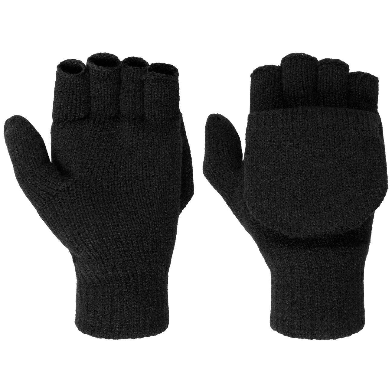 Lipodo Strickhandschuhe fingerlose Handschuhe mit Futter