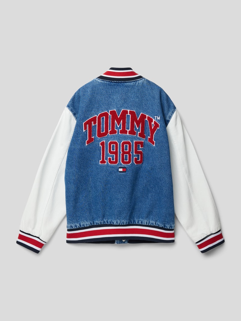 College-Jacke mit Stehkragen Modell 'VARSITY' in blau