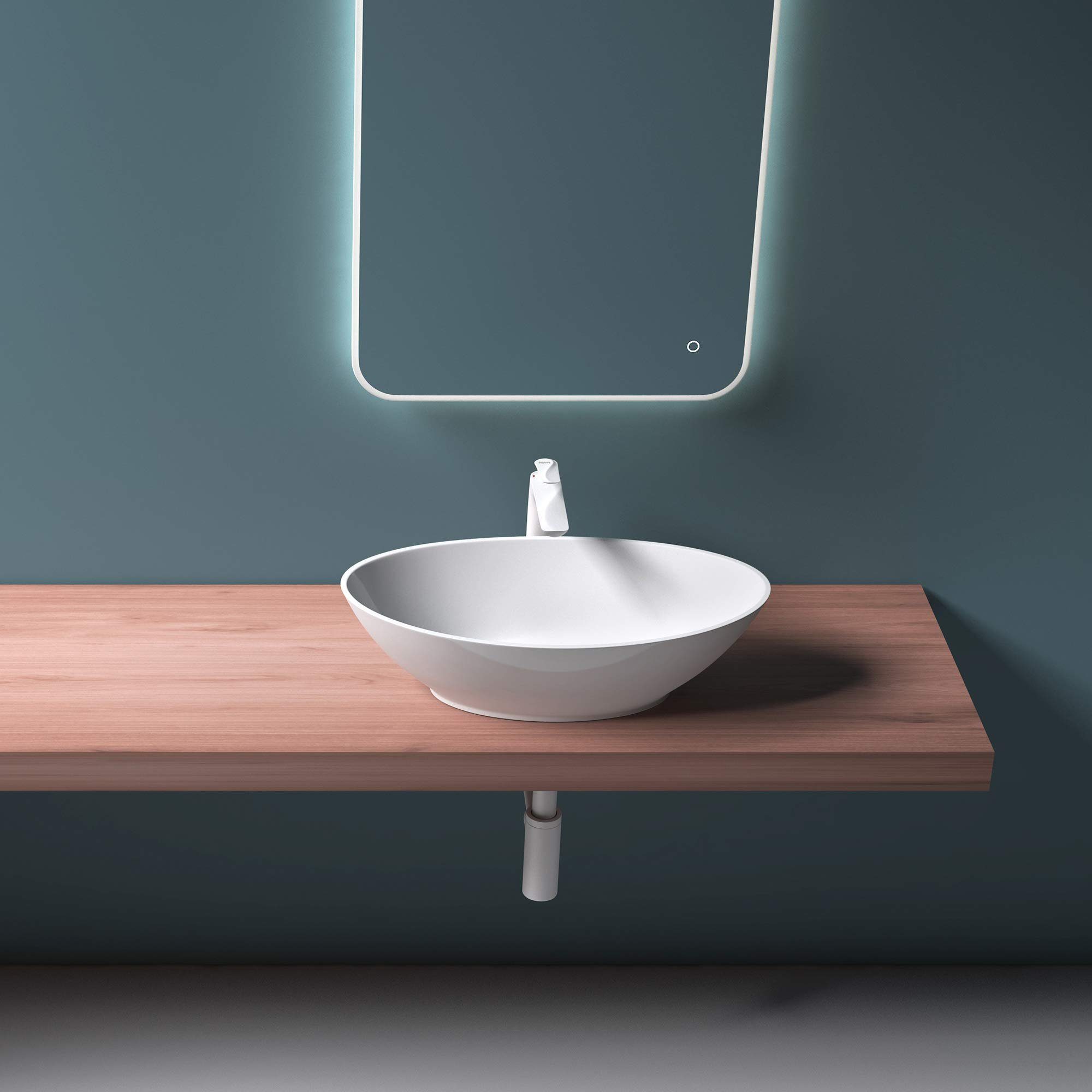 Mai & Mai Aufsatzwaschbecken Col807 Waschschale Waschbecken Gussmarmor Oval