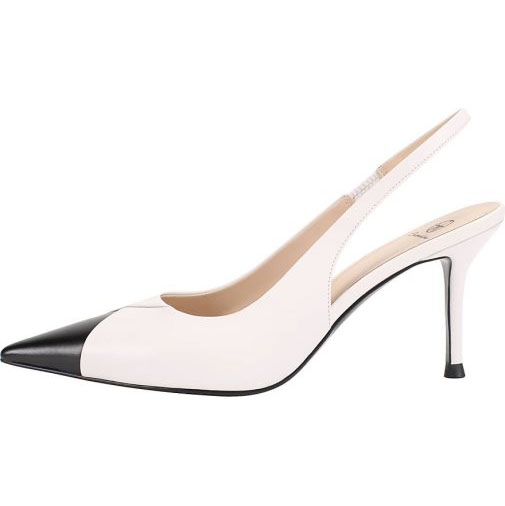 ekonika Sling-Pumps mit eleganter Kontrast-Spitze