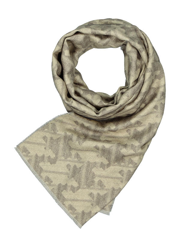 BOGGI MILANO, Schal, Wolle, taupe gemustert