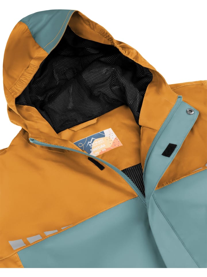 Normani Outdoor Sports Kinder Regenjacke Sointula in Blau/Coyote günstig kaufen