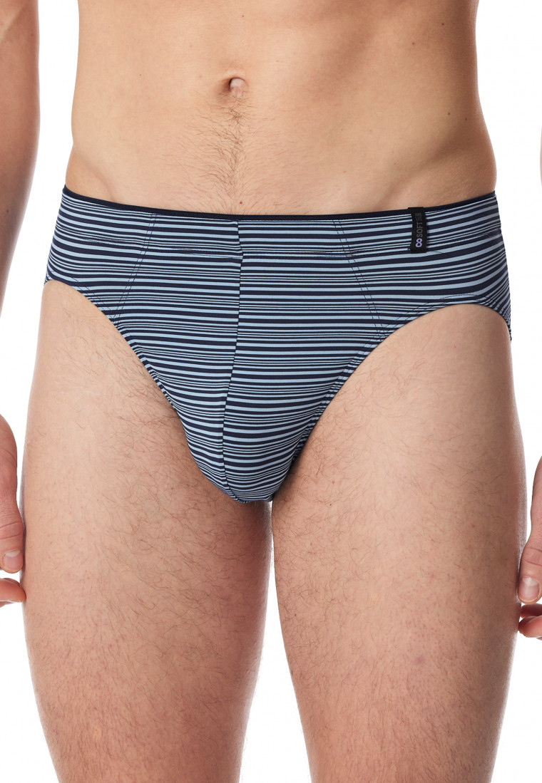 Supermini Modal Streifen blaugrau - Long Life Soft