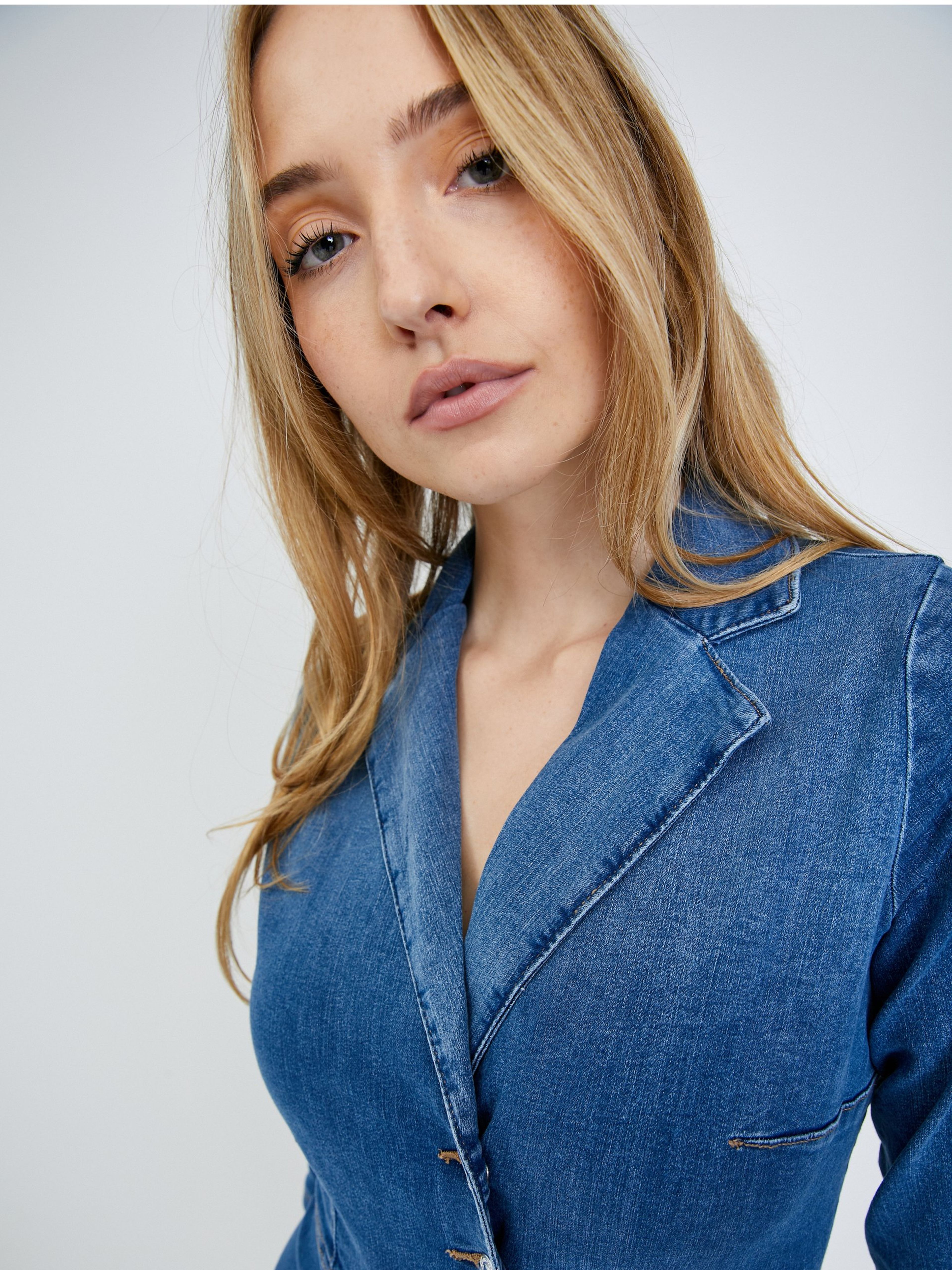 Hemdblusenkleid aus blauem Denim ORSAY