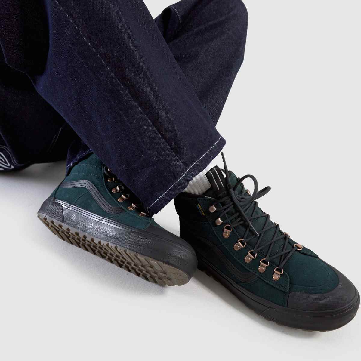 Vans – MTE SK8-HI – Vattentäta träningsskor i svart och grönt