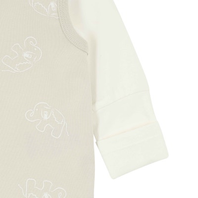 Set Strampler + T-Shirt langarm GOTS, beige