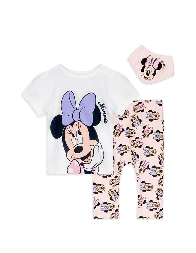 Set aus T-Shirt, Hose und Lätzchen - Minnie Mouse