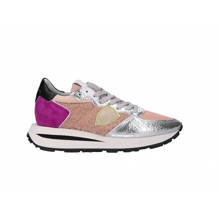 Philippe Model - Sneaker low TROPEZ Materialmix - silber