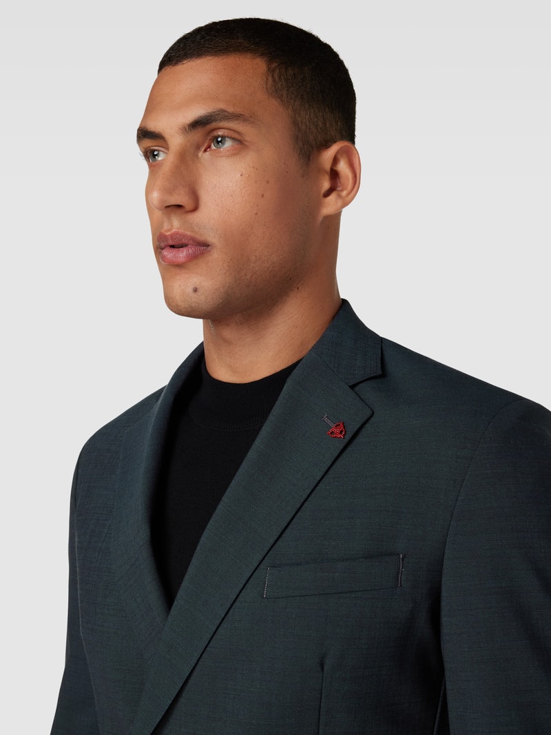 Slim Fit Anzug mit Strukturmuster in dunkelgrün