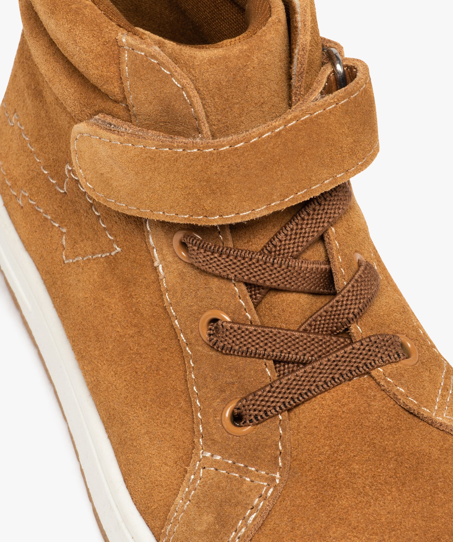 Basket mid-cut fermeture scratch Garçon camel | GEMO