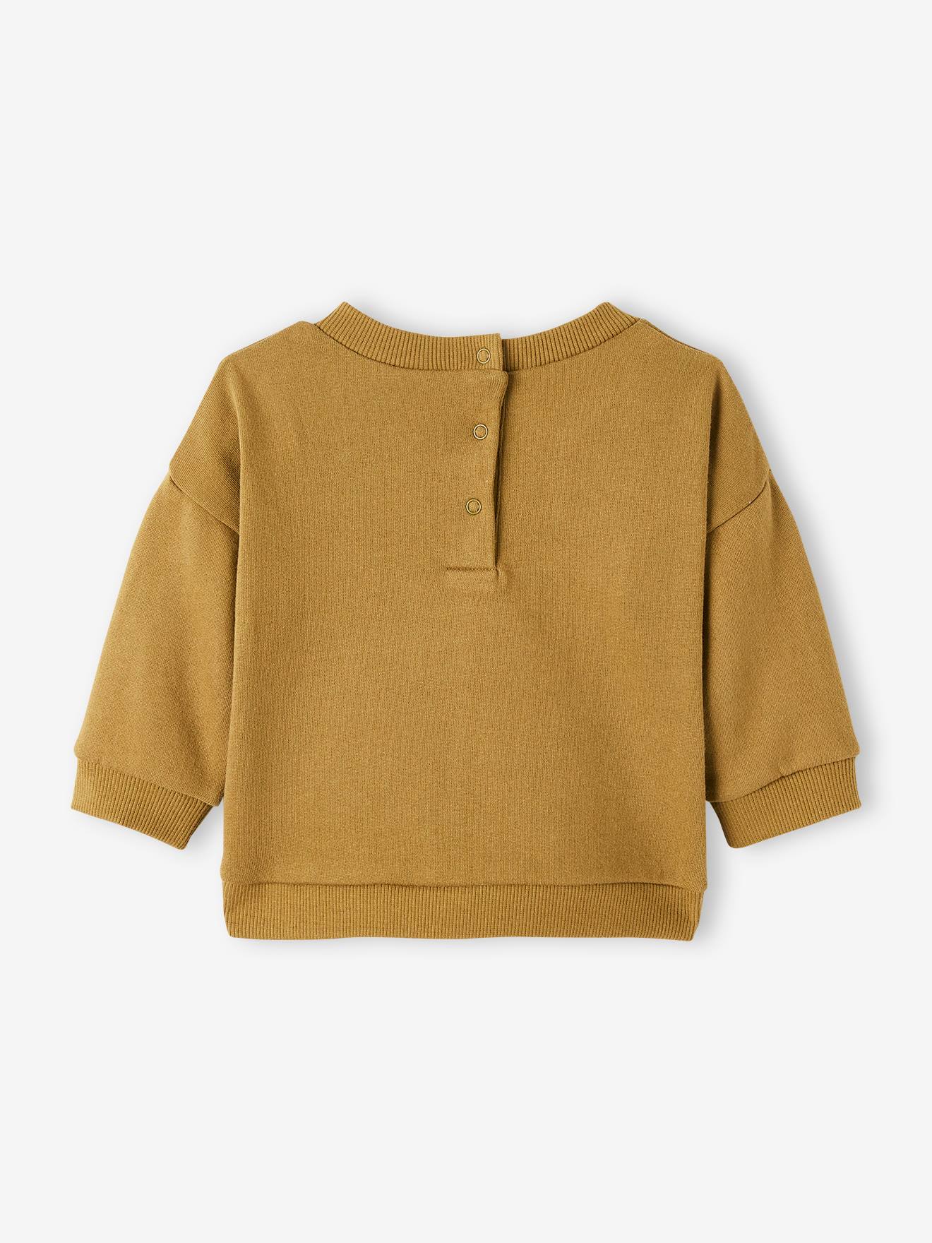 Sweat lama bébé en molleton olive