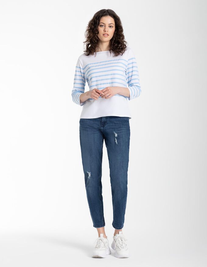 Damen Langarmshirt - Regular Fit - 3/4 Ärmel