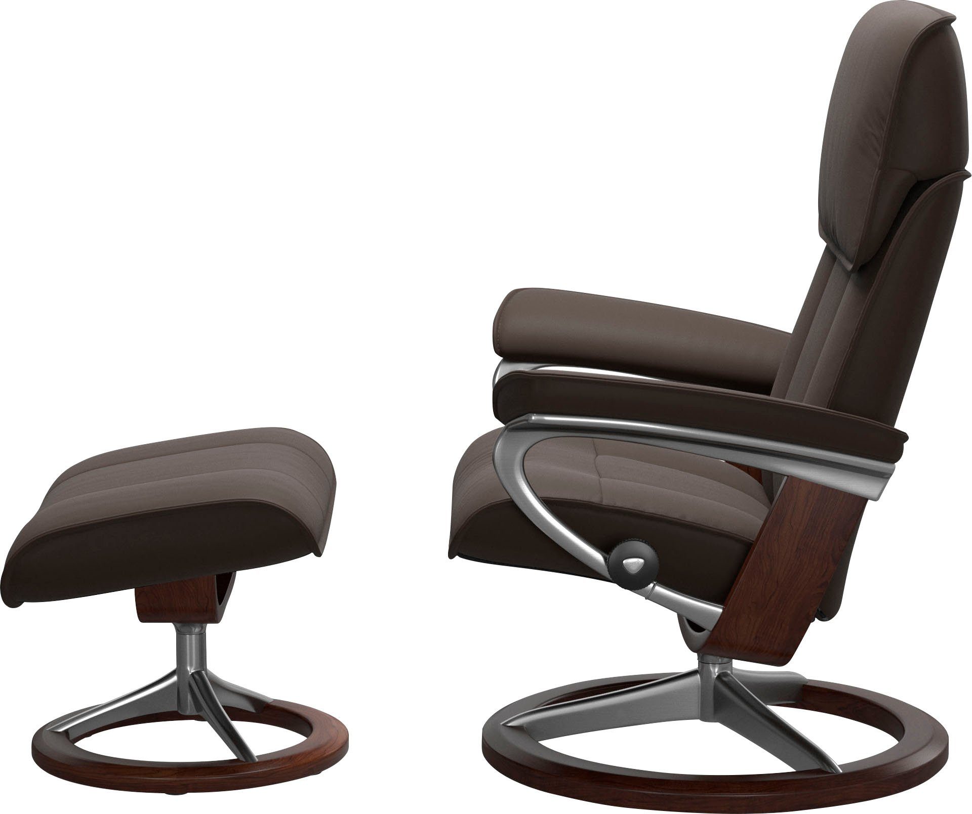 Stressless® Relaxsessel Admiral (Set, Relaxsessel inkl. Hocker), mit Signature Base, Größe M & L, Gestell Braun