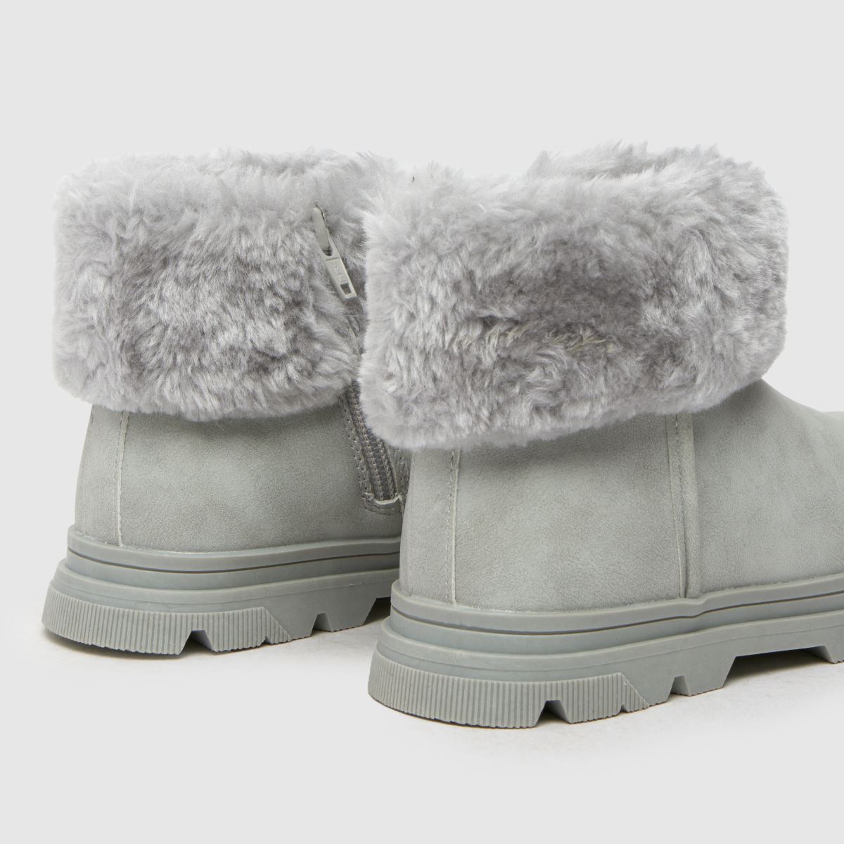 schuh grå körsbärspälsmanschett flickstövlar junior