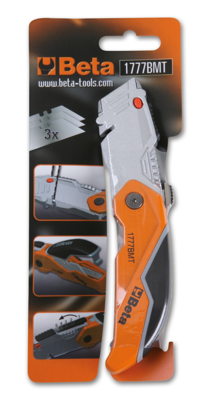 Beta 017770050 1777BMT Klappmesser mit austauschbaren Klingen