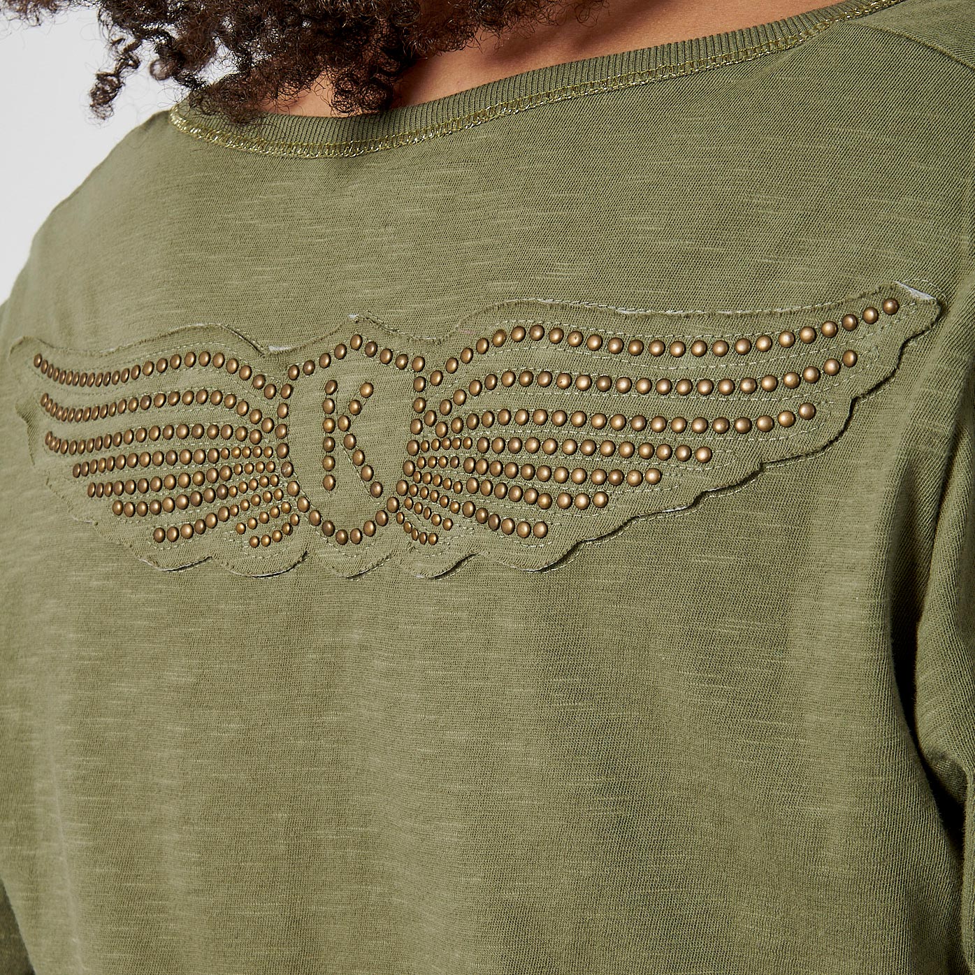 FLORO  T-shirt vert Femme 100% coton