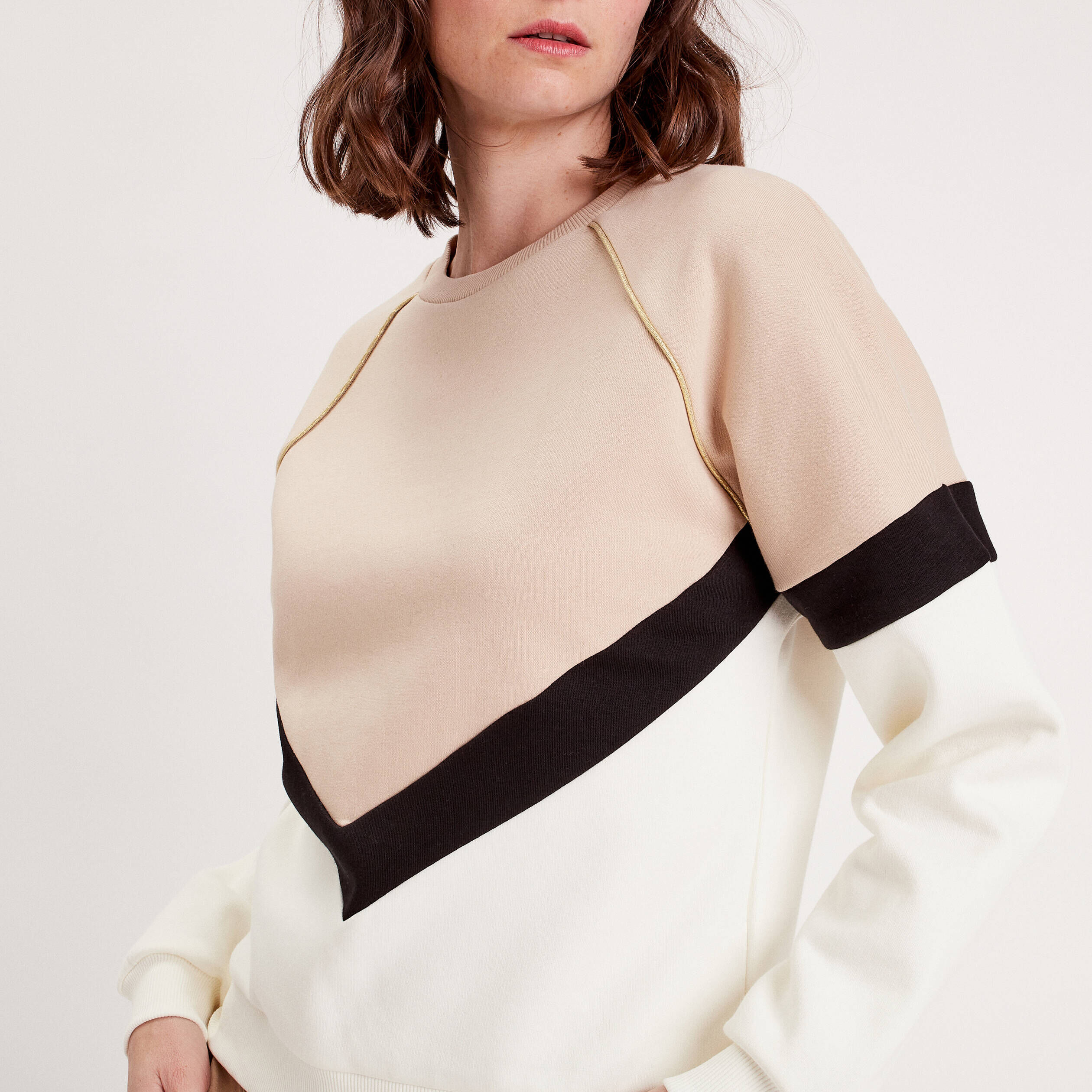 Sweat manches longues noir femme | Cache Cache
