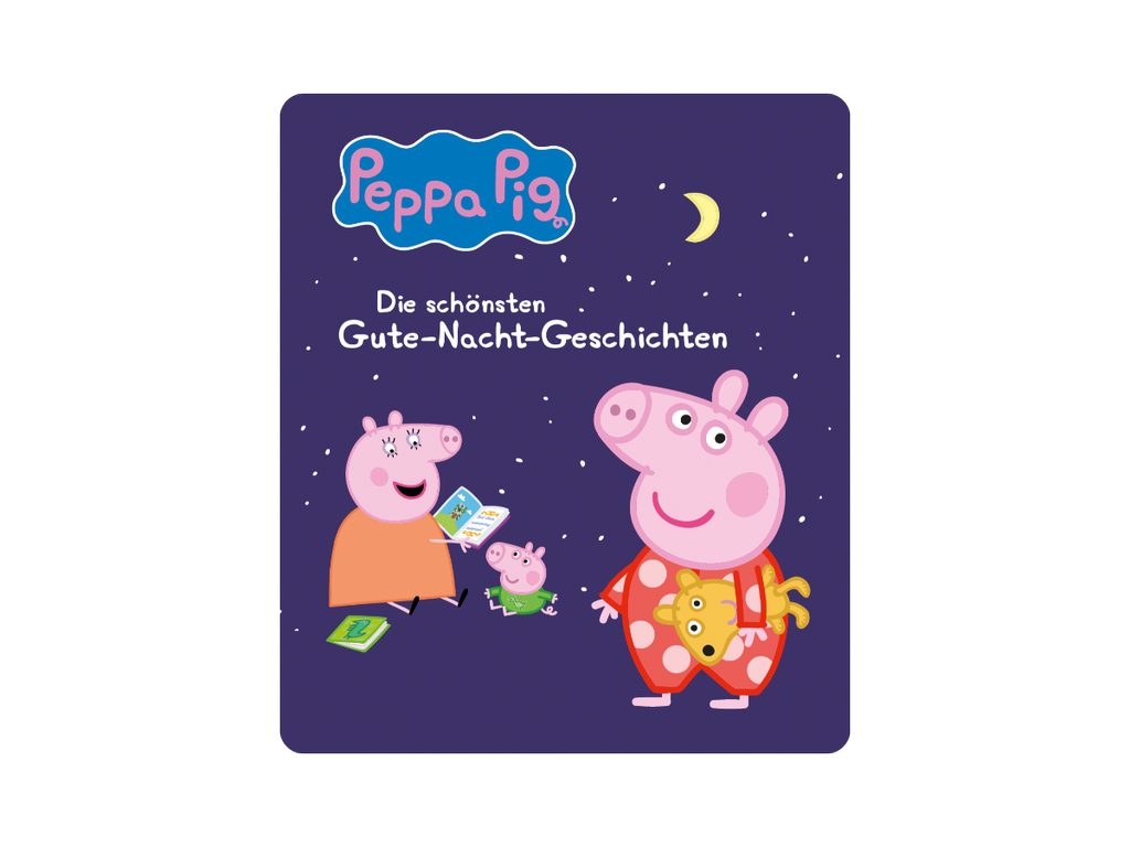 tonies Hörspielfigur Tonies-Peppa Pig -Gute Nacht Geschichten, (1-St), Magnethaftend, handbemalt, integrierter NFC-Chip