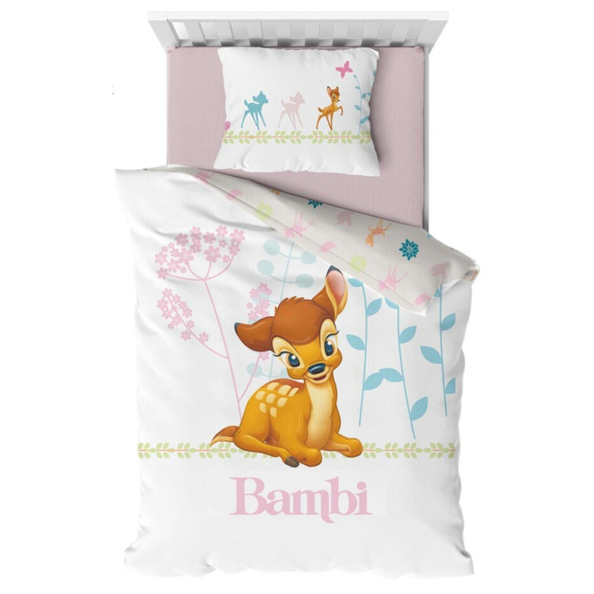Babybettwäsche  Bambi Baby Bettwäsche Set, , Baumwolle, 100x140 cm 40x60 cm