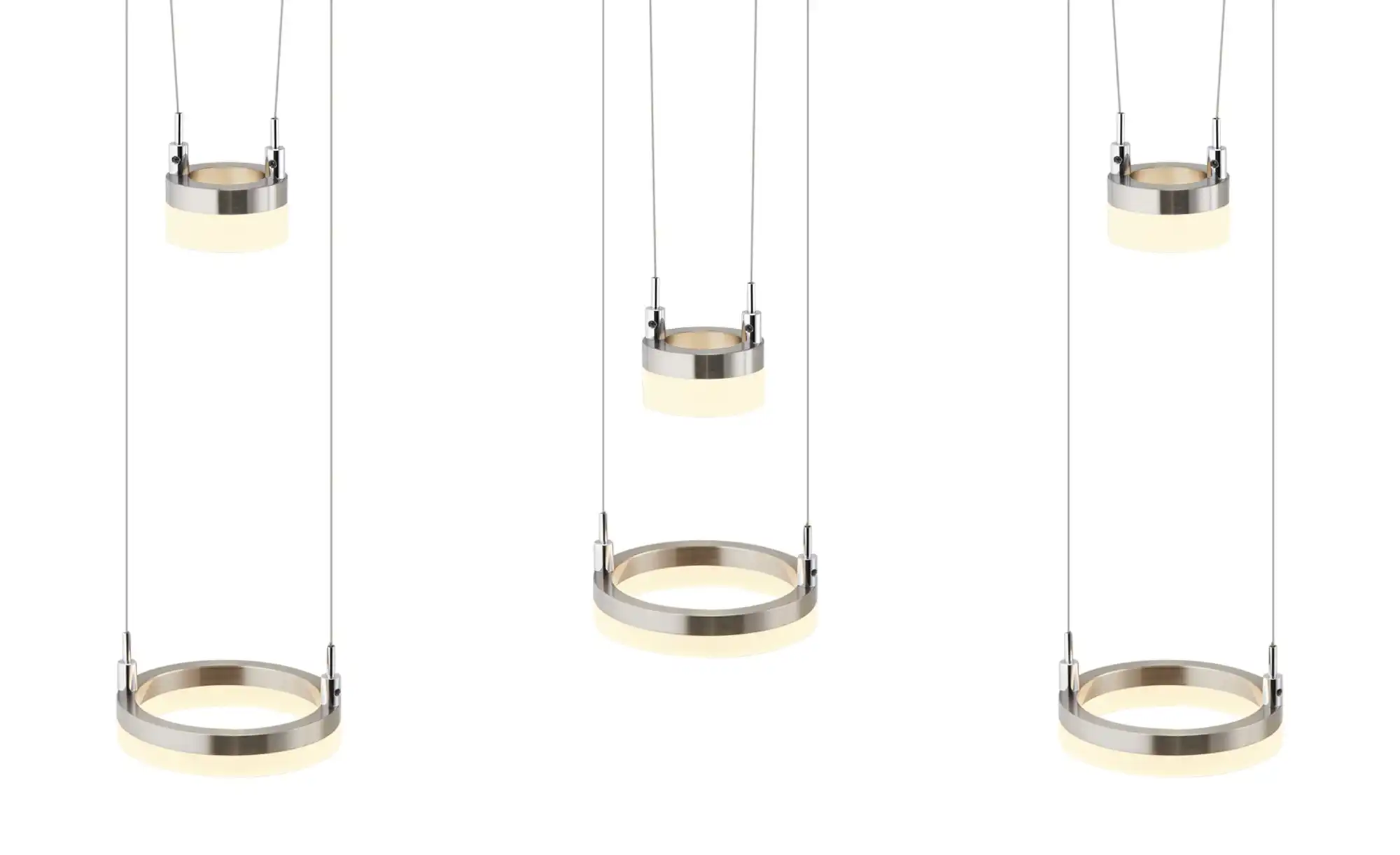 Meisterleuchten LED-Pendelleuchte, 6-flammig, nickel matt