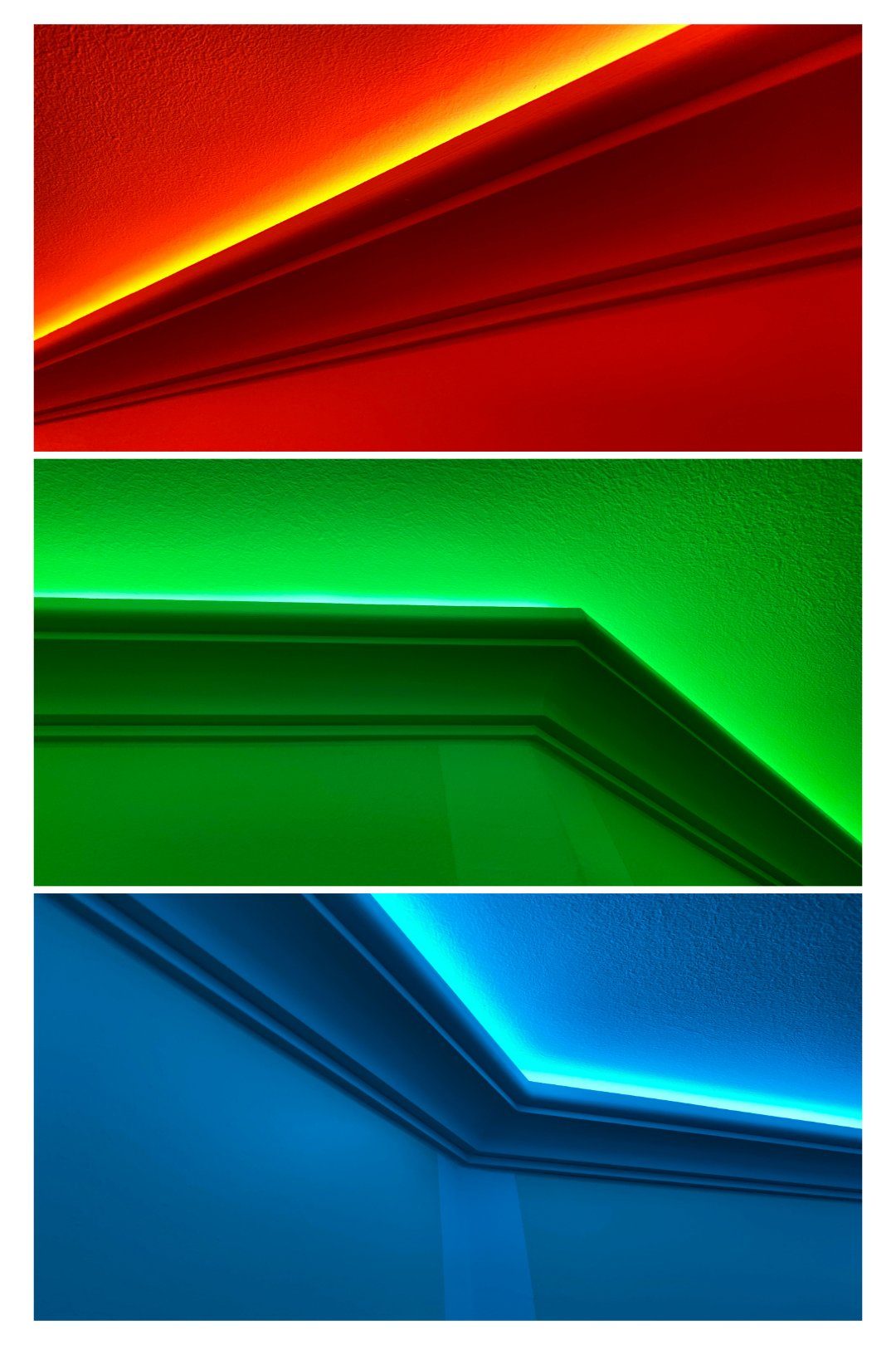 Hexim Eckprofil LED- 1 (LED Stuckleisten aus PU - Indirekte Beleuchtung mit modernen Deckenleisten, lichtundurchlässig, leicht und schlagzäh)